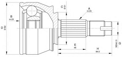 OPEN PARTS cvj565110 -  Шарнирный комплект, приводной вал